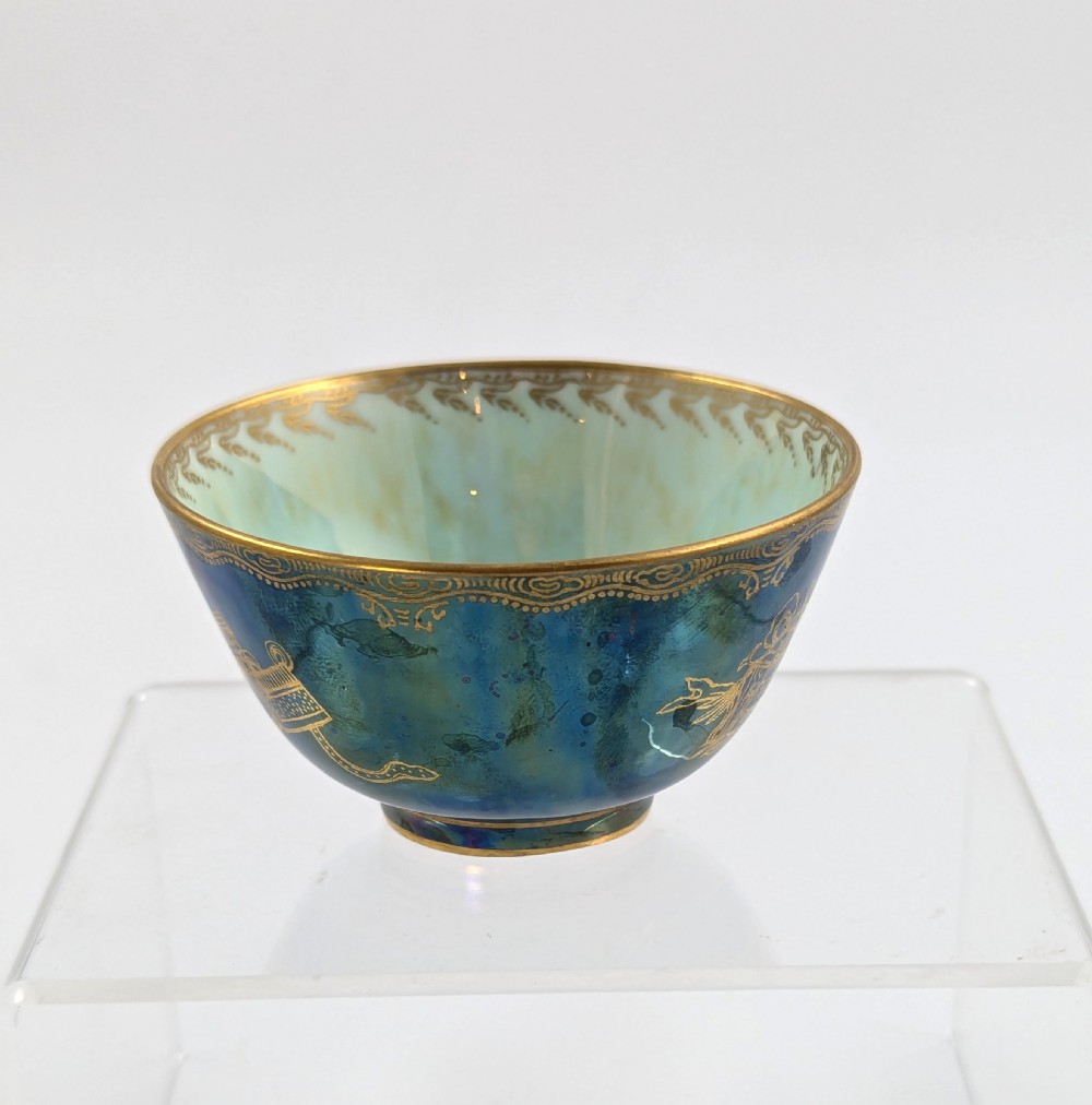 Daisy Makeig-Jones Mottled Blue Lustre Bowl, Wedgwood, c. 1915 View V