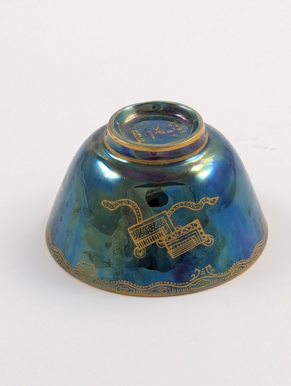 Daisy Makeig-Jones Mottled Blue Lustre Bowl, Wedgwood, c. 1915 View X