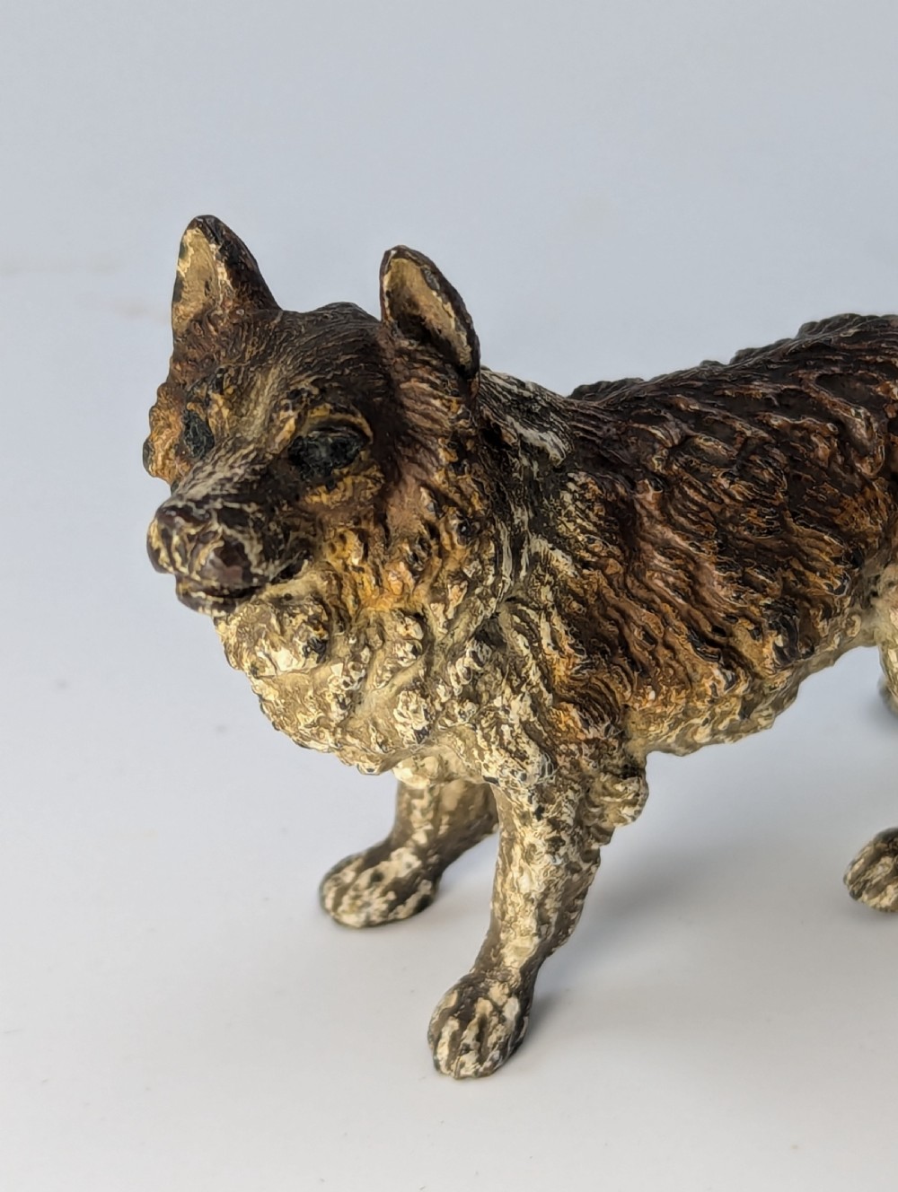 Austrian Cold-Painted Bronze Dog Figure View III