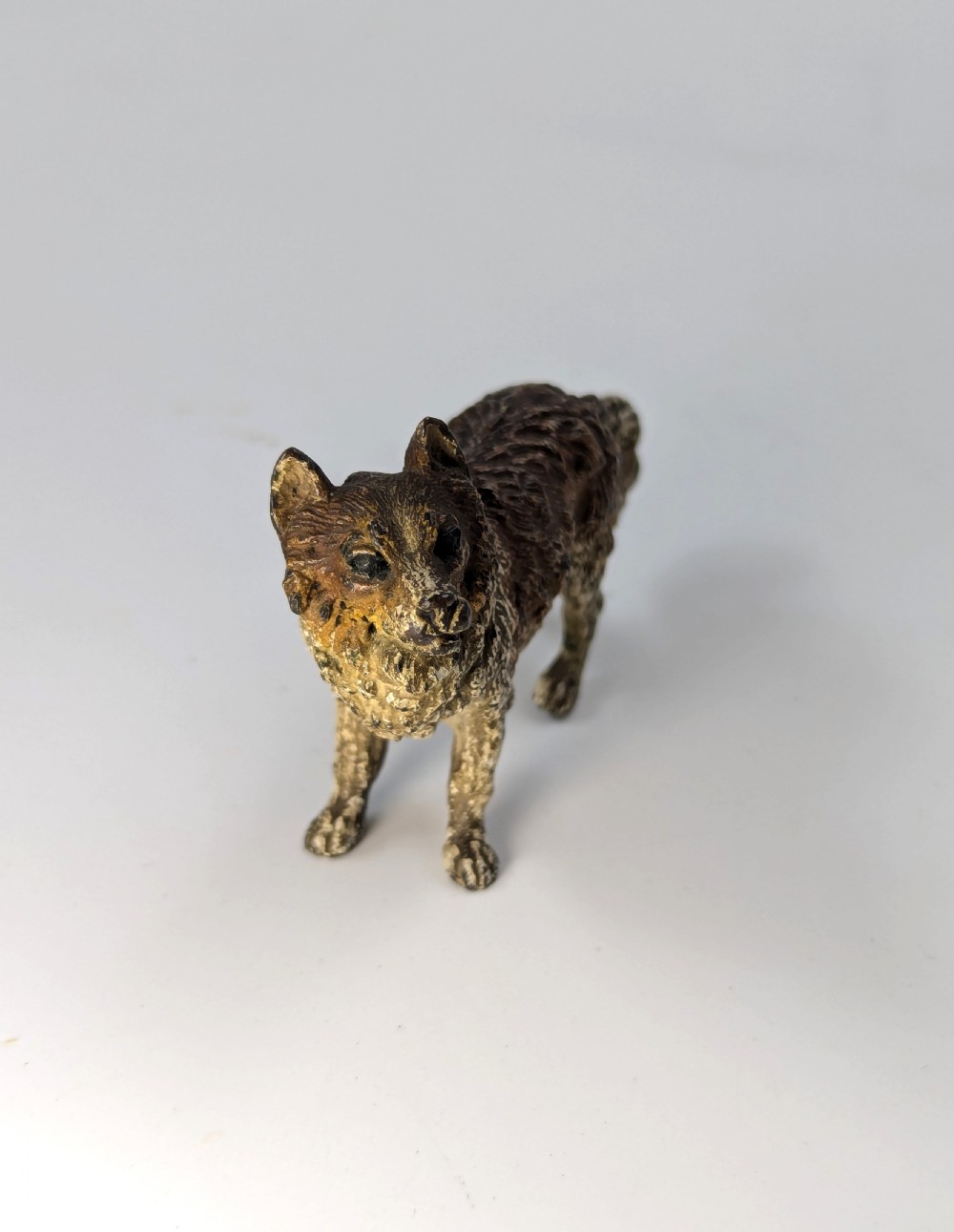 Austrian Cold-Painted Bronze Dog Figure View IV
