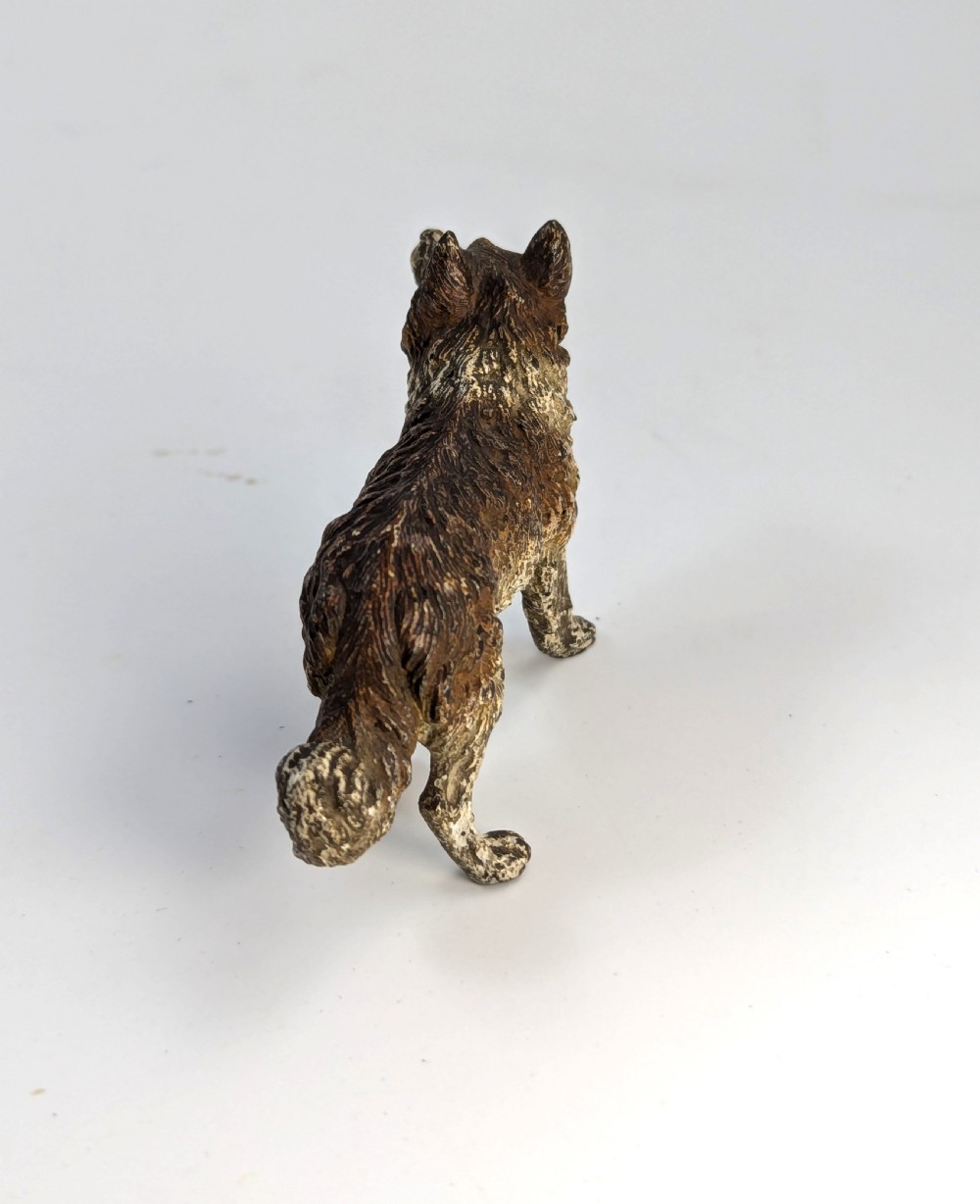 Austrian Cold-Painted Bronze Dog Figure View VII