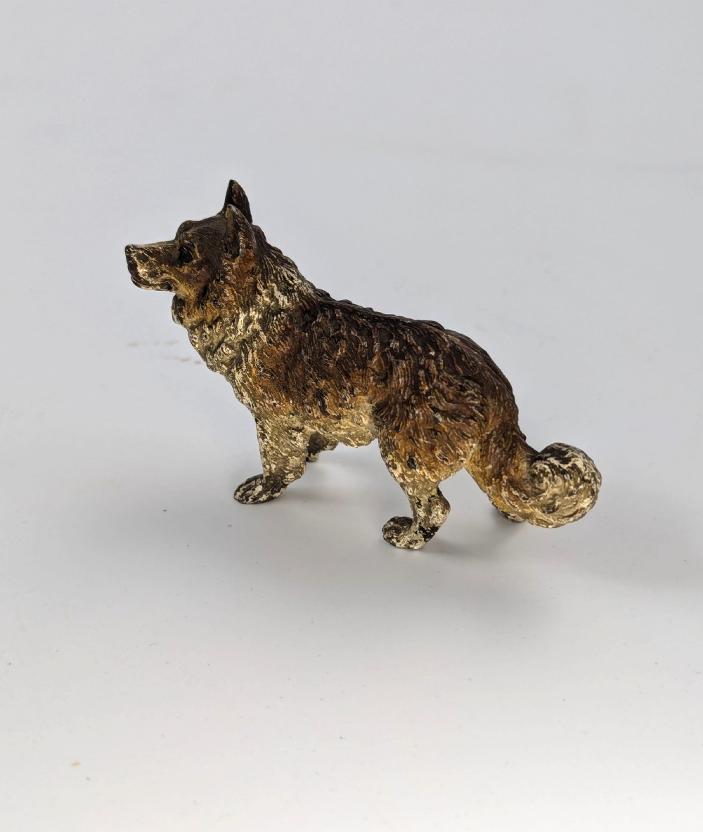 Austrian Cold-Painted Bronze Dog Figure View VIII