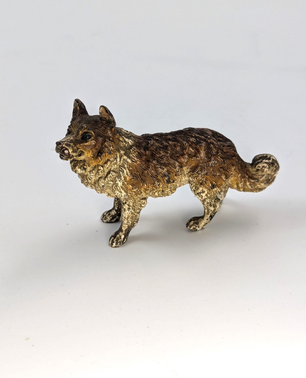 Austrian Cold-Painted Bronze Dog Figure View IX