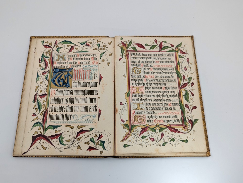 Antique book “The Song of Songs, Which is Solomon's”, illuminated by Owen Jones, 1849 View XI