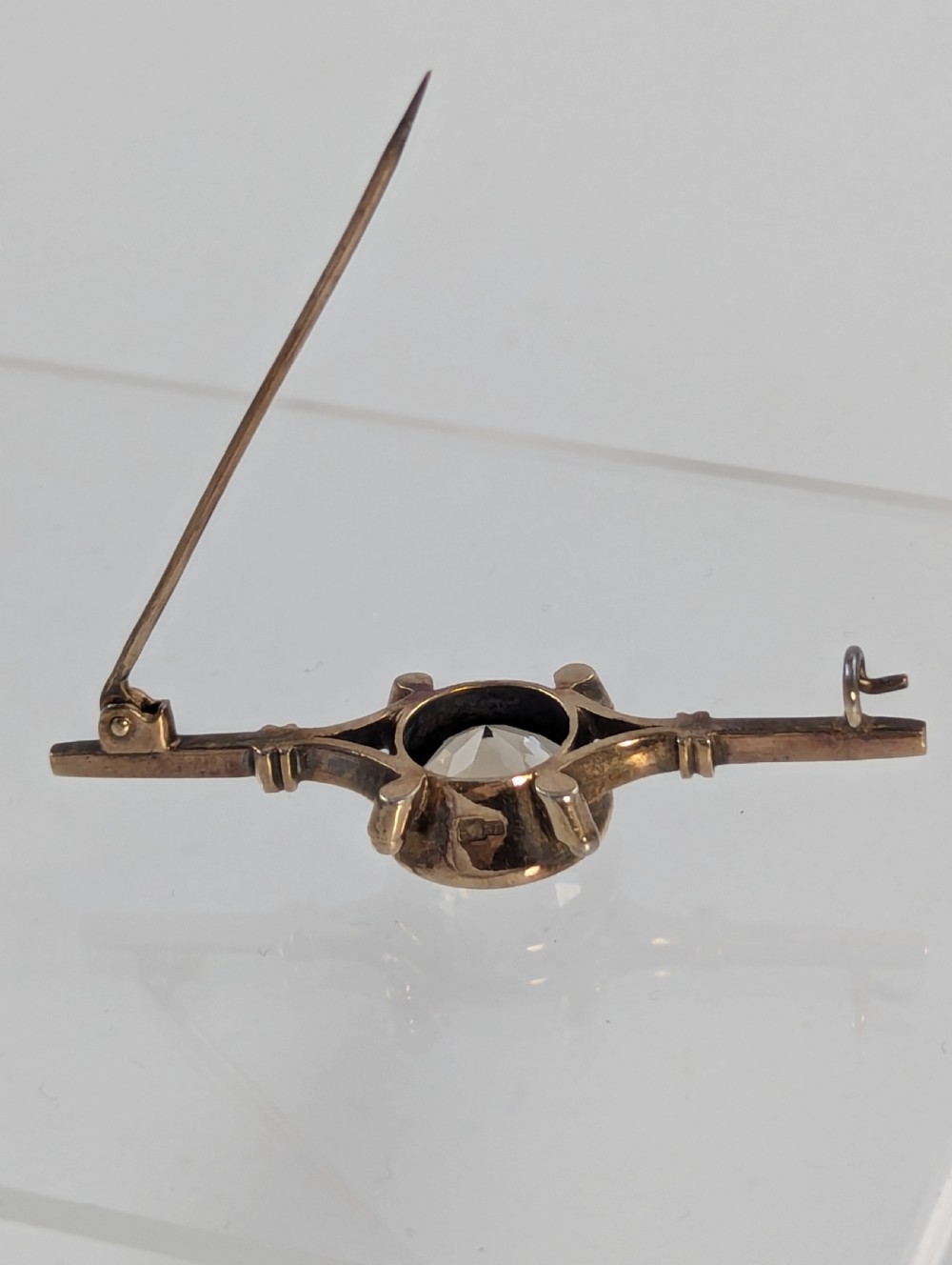 Russian Silver-Gilt Brooch with Smoky Topaz View VII