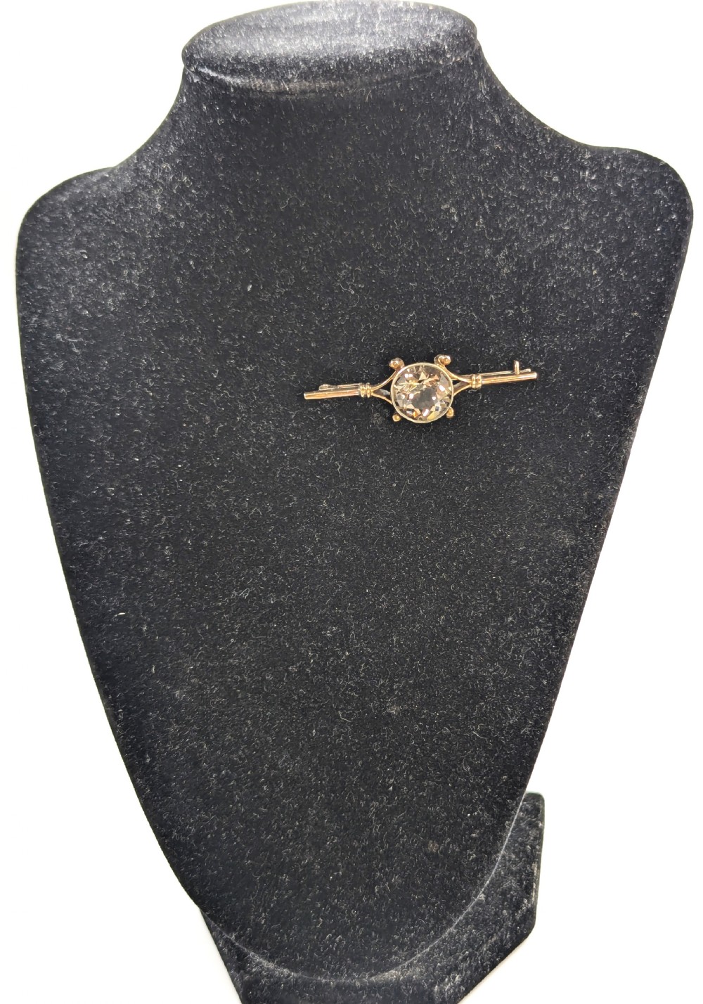 Russian Silver-Gilt Brooch with Smoky Topaz View X