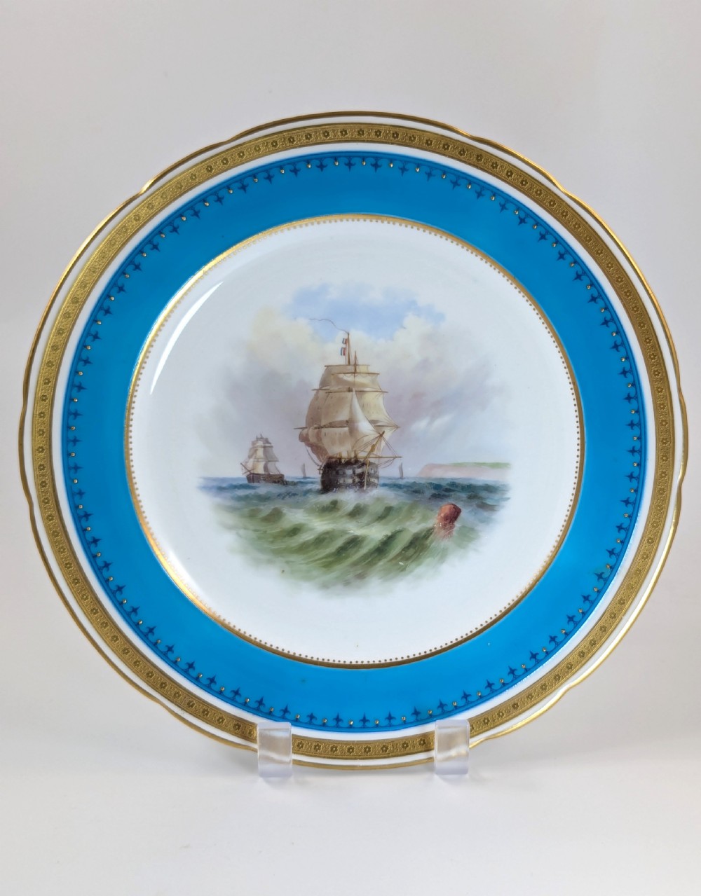 Antique Minton Cabinet Porcelain Hand-Painted Plate, 1872