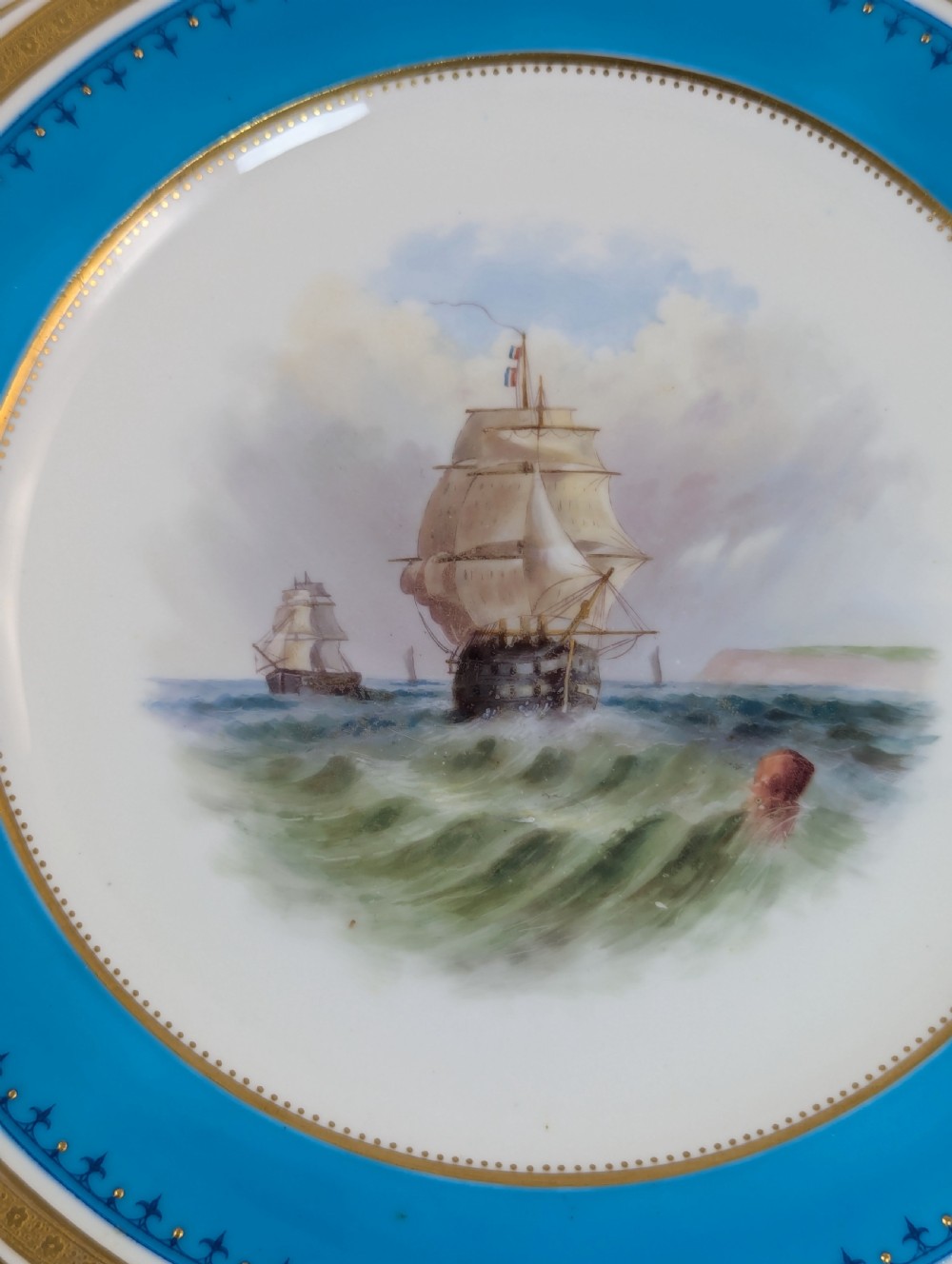 Antique Minton Cabinet Porcelain Hand-Painted Plate, 1872 View VI