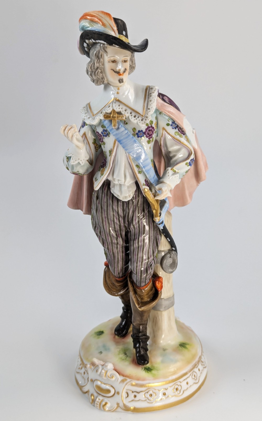 Antique Porcelain Figurine, Hand-Painted, 19th Century