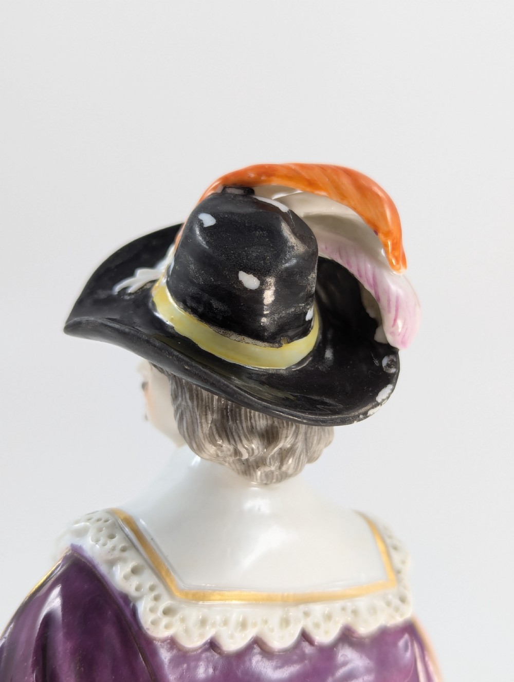 Antique Porcelain Figurine, Hand-Painted, 19th Century View IX