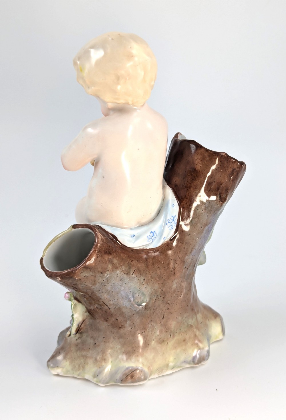Antique Porcelain Cherub Figurine/Vase, Richard Eckert, Dresden, 1909 View III