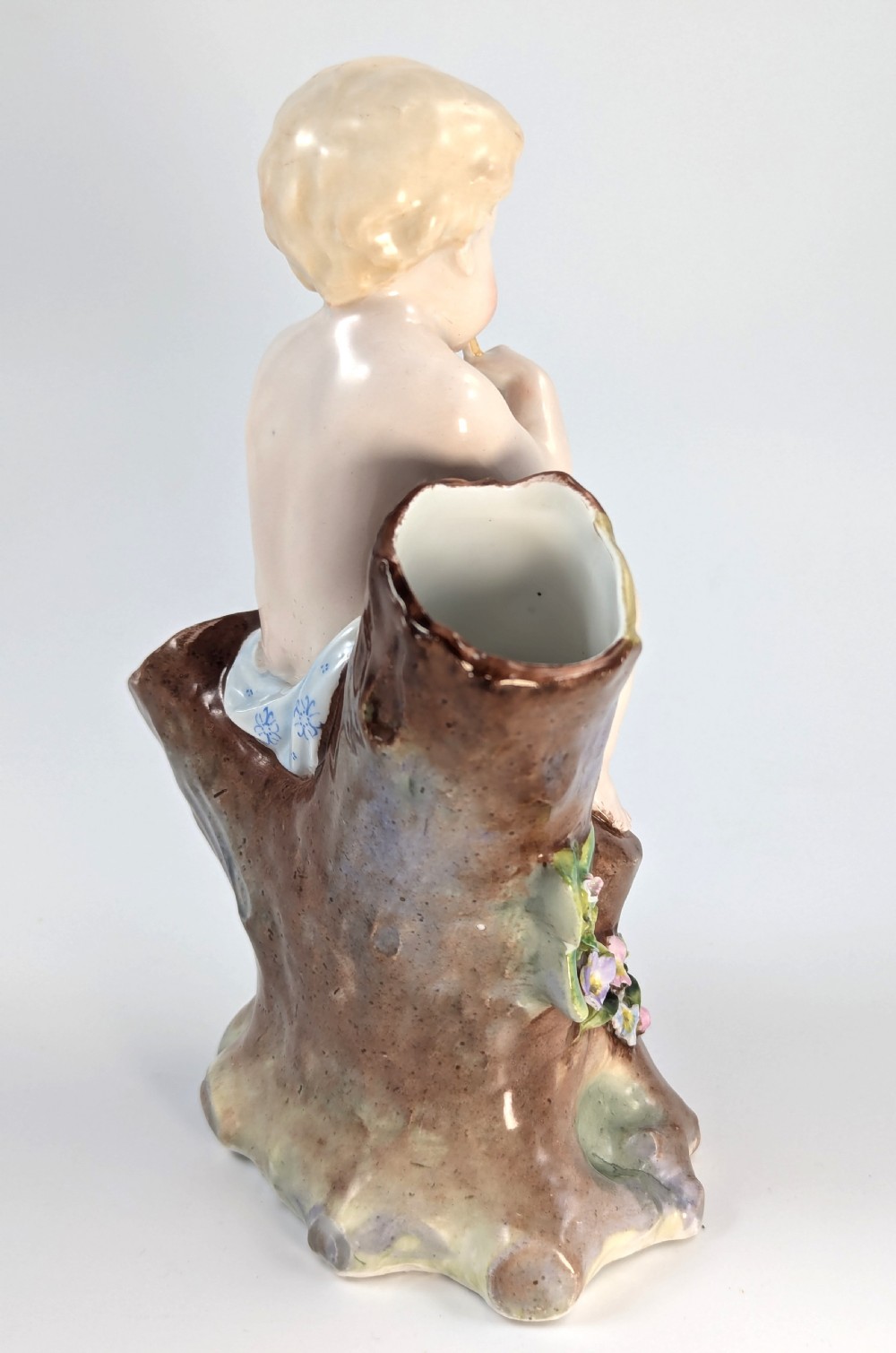 Antique Porcelain Cherub Figurine/Vase, Richard Eckert, Dresden, 1909 View IV