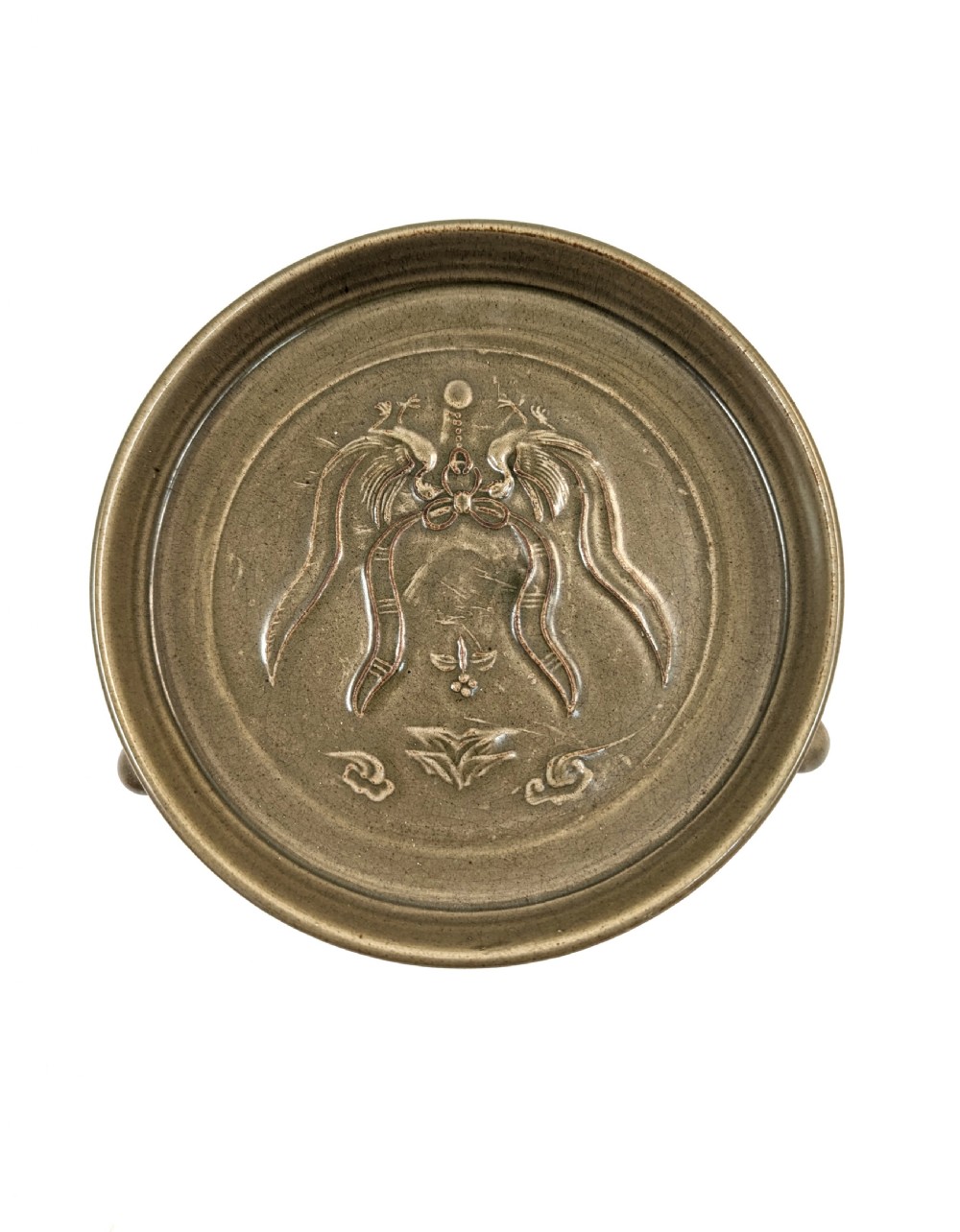 Olive-green Glazed ‘Phoenix’ Footed Bowl, Northern Song Dynasty (960–1127)