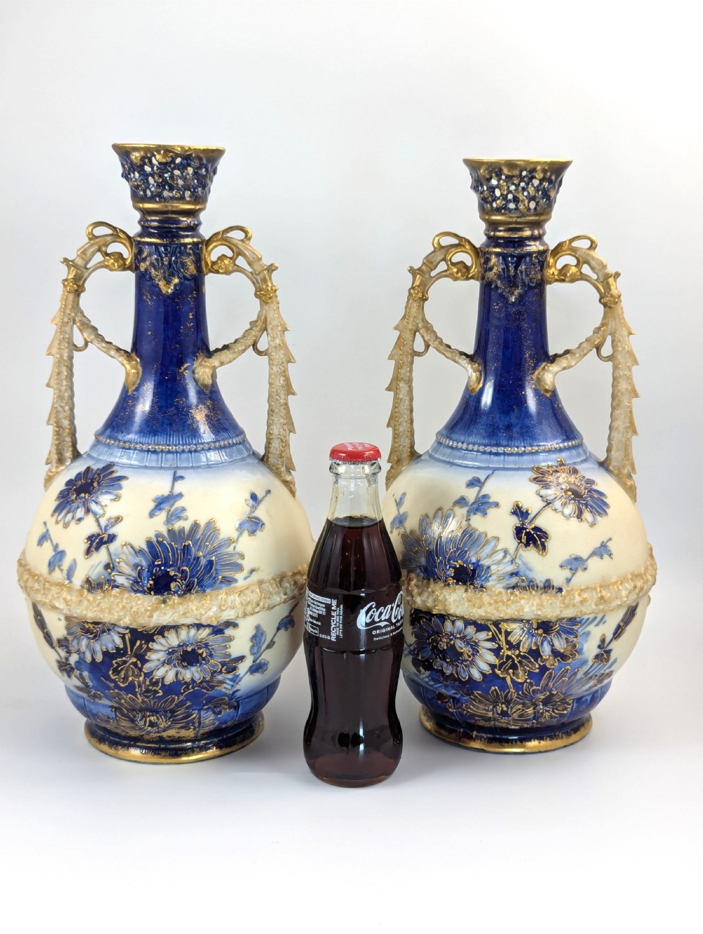 Antique Porcelain Hand Painted Vases by Ernst Wahliss , c.1910. View XIV