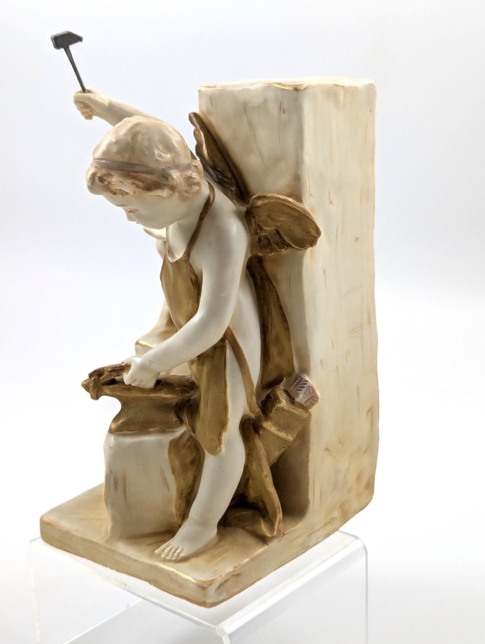 Antique Rare Porcelain Figurine of Cupid by Wahliss, Teplitz-Turn, Austria, c. early 20th century View II