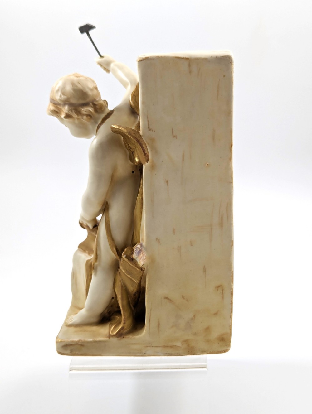 Antique Rare Porcelain Figurine of Cupid by Wahliss, Teplitz-Turn, Austria, c. early 20th century View III