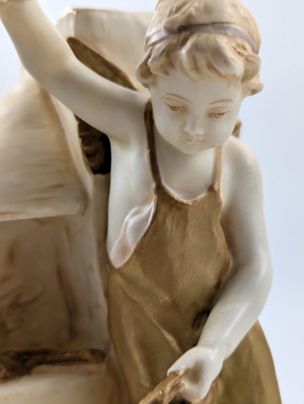 Antique Rare Porcelain Figurine of Cupid by Wahliss, Teplitz-Turn, Austria, c. early 20th century View VII
