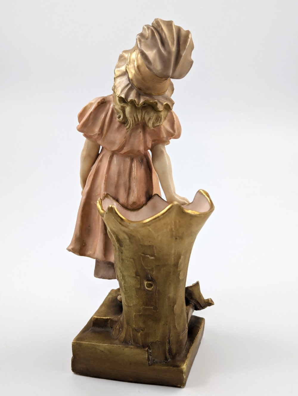 Antique Porcelain Figurine/Vase Planter by Ernst Wahliss, Teplitz-Turn, Austria, c. 1897 View IV