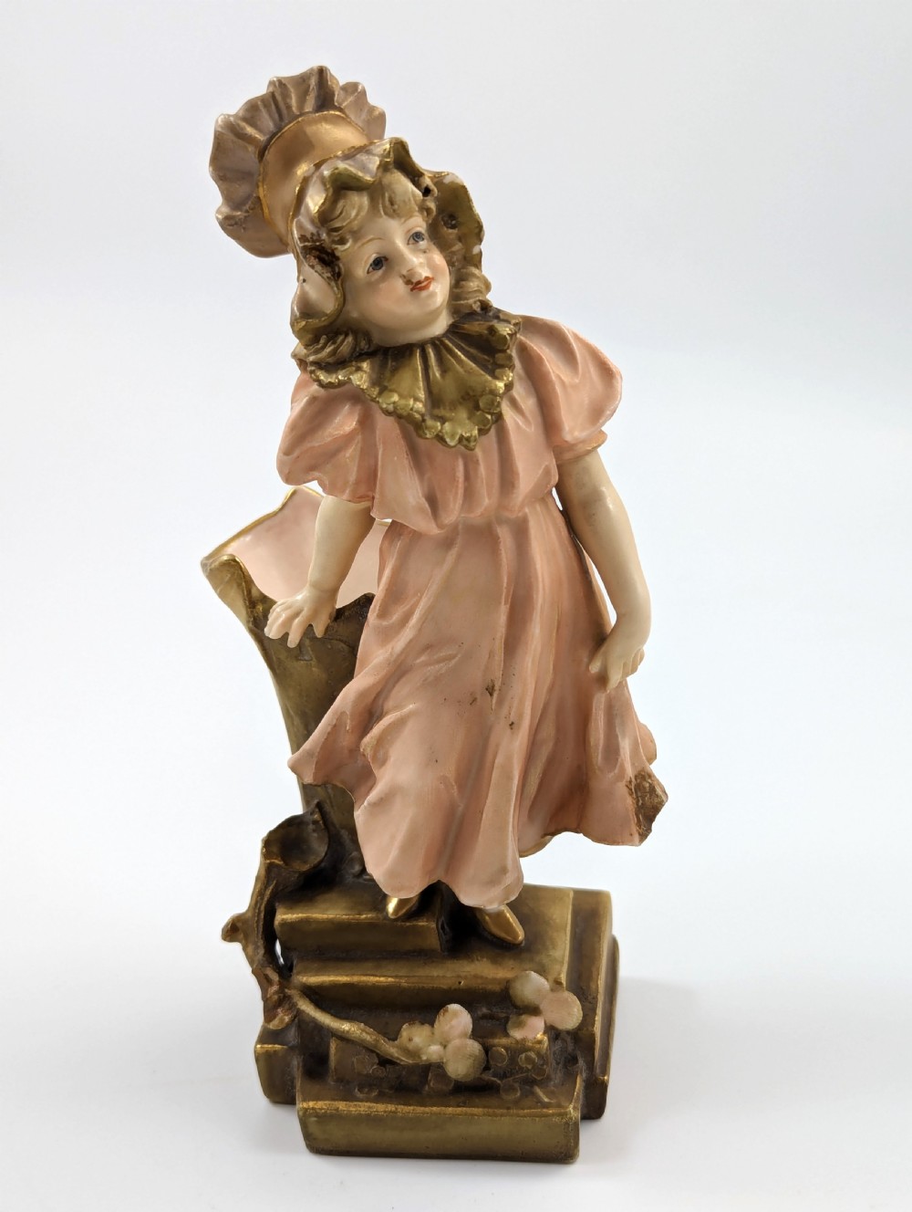 Antique Porcelain Figurine/Vase Planter by Ernst Wahliss, Teplitz-Turn, Austria, c. 1897 View VII