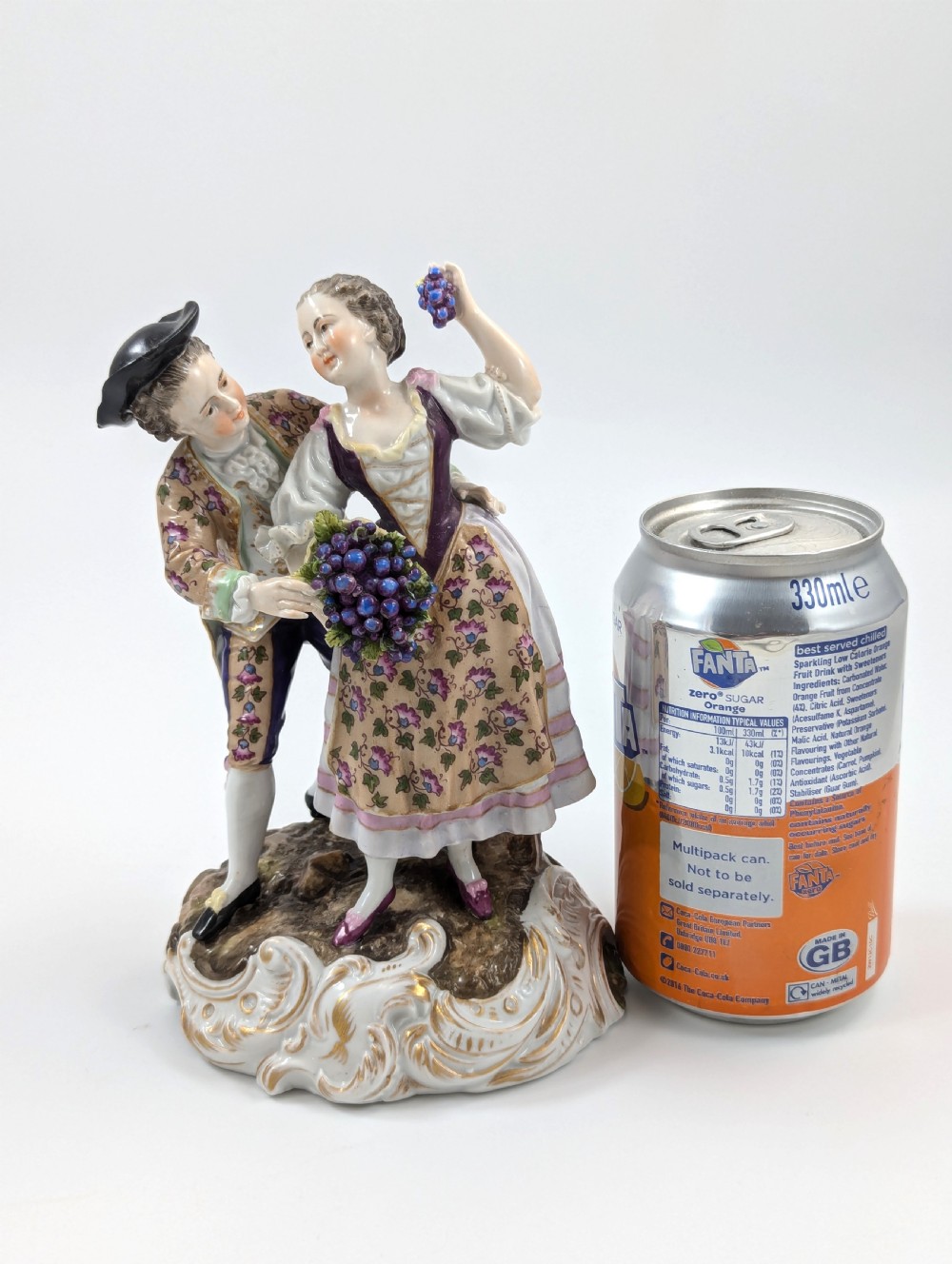 Antique Porcelain Figurine Couple, Triebner, Ens & Eckert, Volkstedt, c. 1877-1894. View VII
