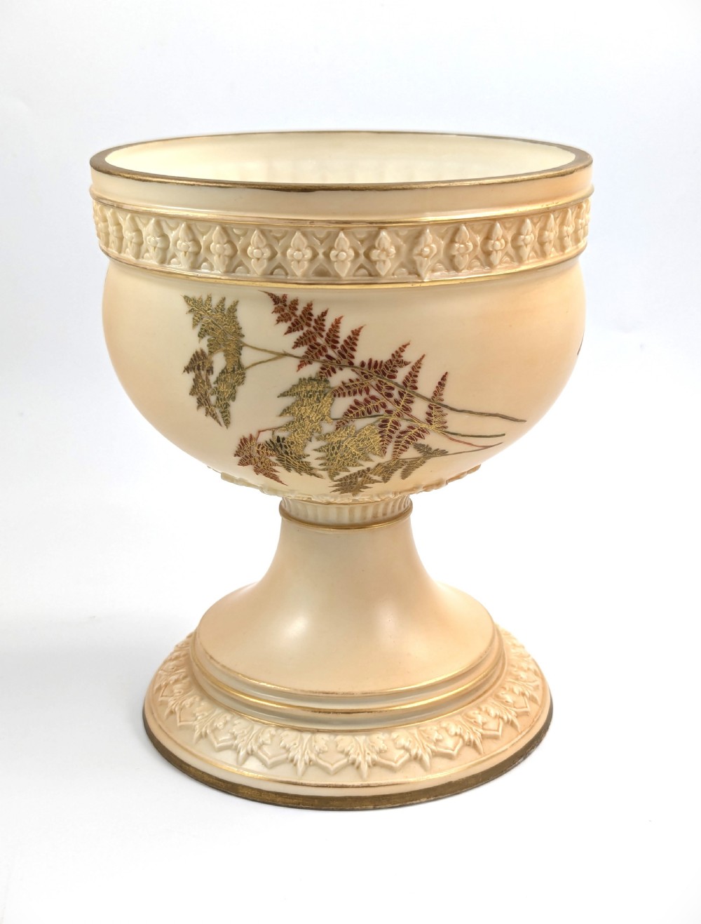Royal Worcester Blush Ivory Porcelain Vase (cachepot), c. 1878