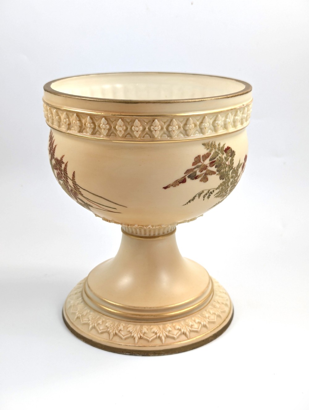Royal Worcester Blush Ivory Porcelain Vase (cachepot), c. 1878 View II