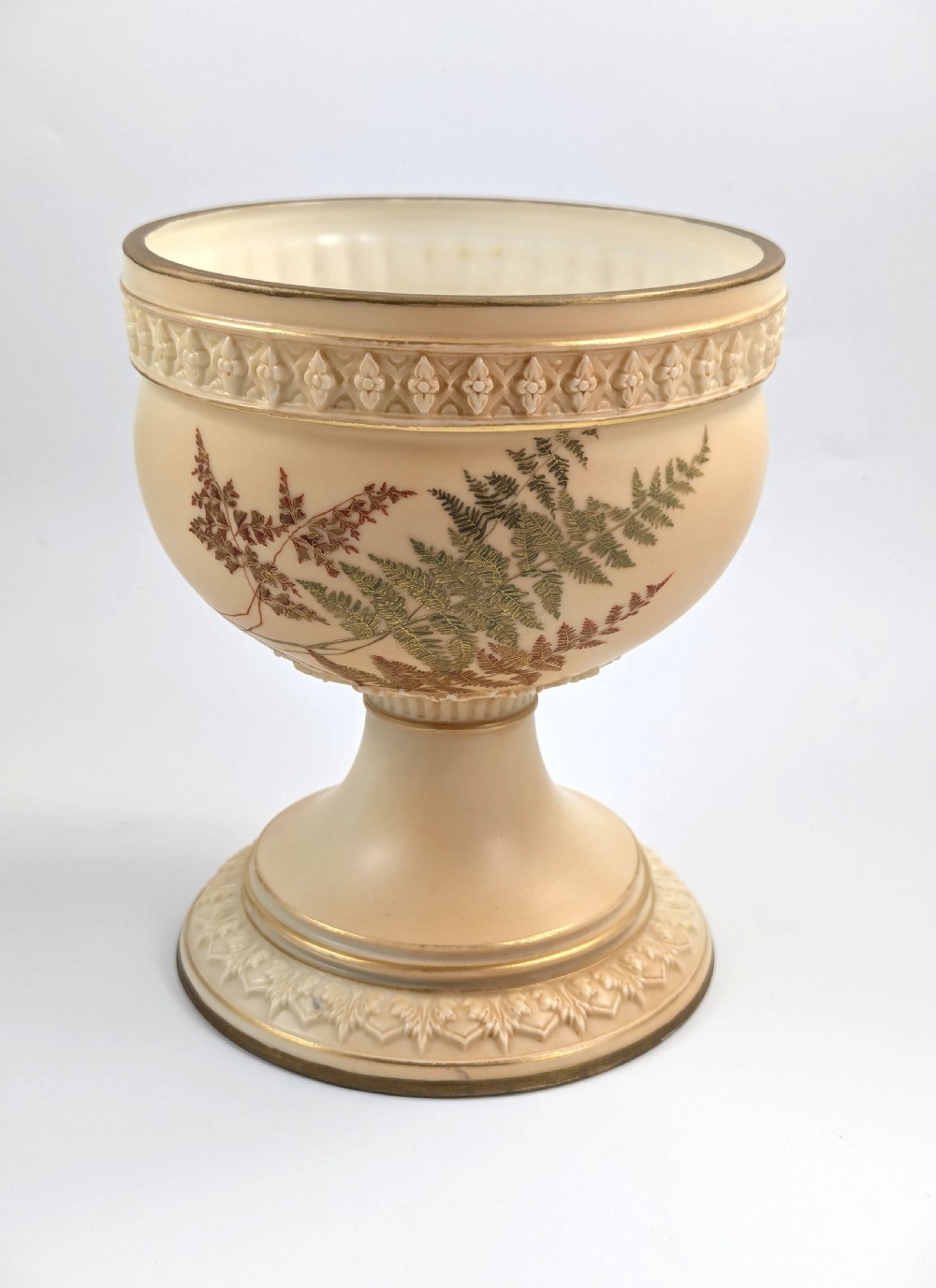 Royal Worcester Blush Ivory Porcelain Vase (cachepot), c. 1878 View V