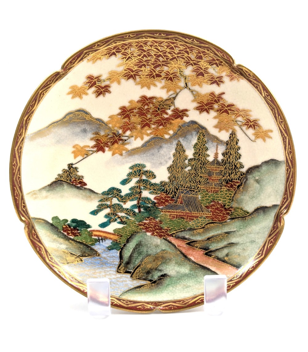 Satsuma  by Koshida, Porcelain Plate, Meiji Period.