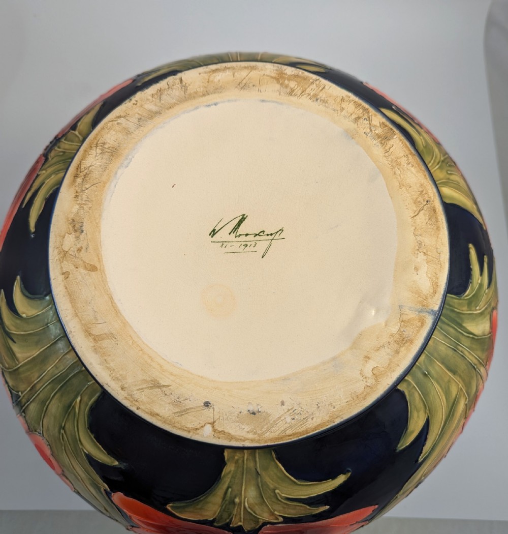 Large Ceramic Vase, Signed by William Moorcroft, 1913 View VIII