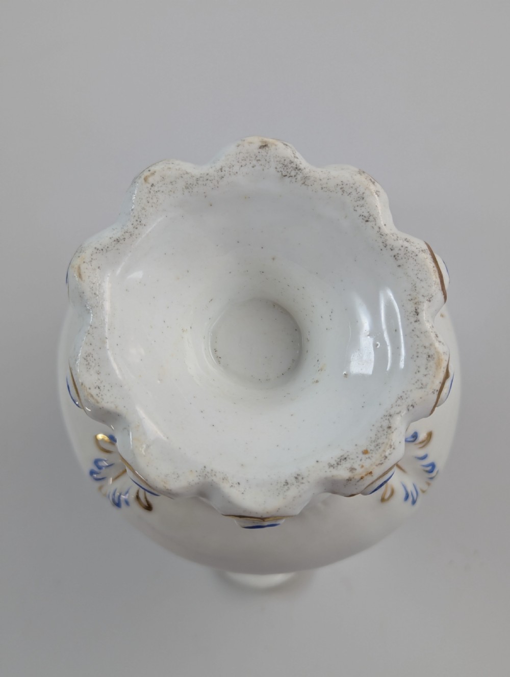 Antique Porcelain Gilt Floral Jug, Dresden style, Germany, c. middle of 19th century. View IX