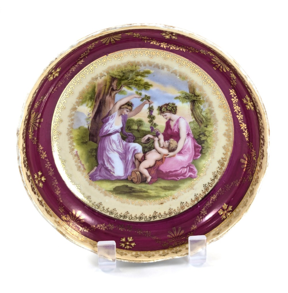 Antique Porcelain  Plate, Beyer and Bock, Volkstedt - Rudolstadt, c.1905.