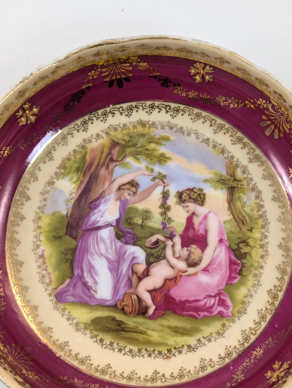 Antique Porcelain  Plate, Beyer and Bock, Volkstedt - Rudolstadt, c.1905. View VI