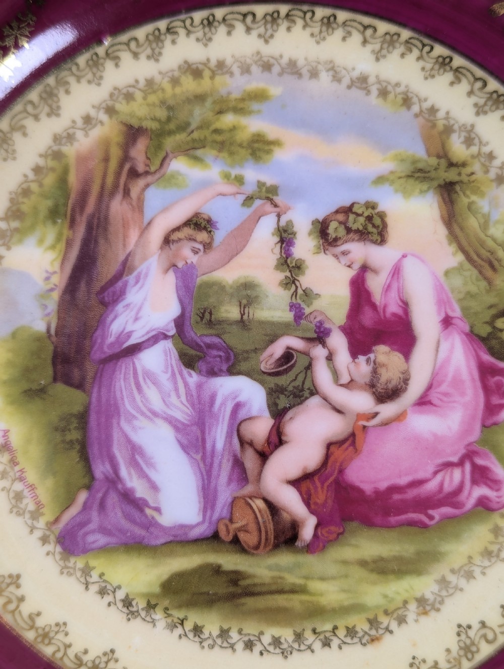 Antique Porcelain  Plate, Beyer and Bock, Volkstedt - Rudolstadt, c.1905. View VIII