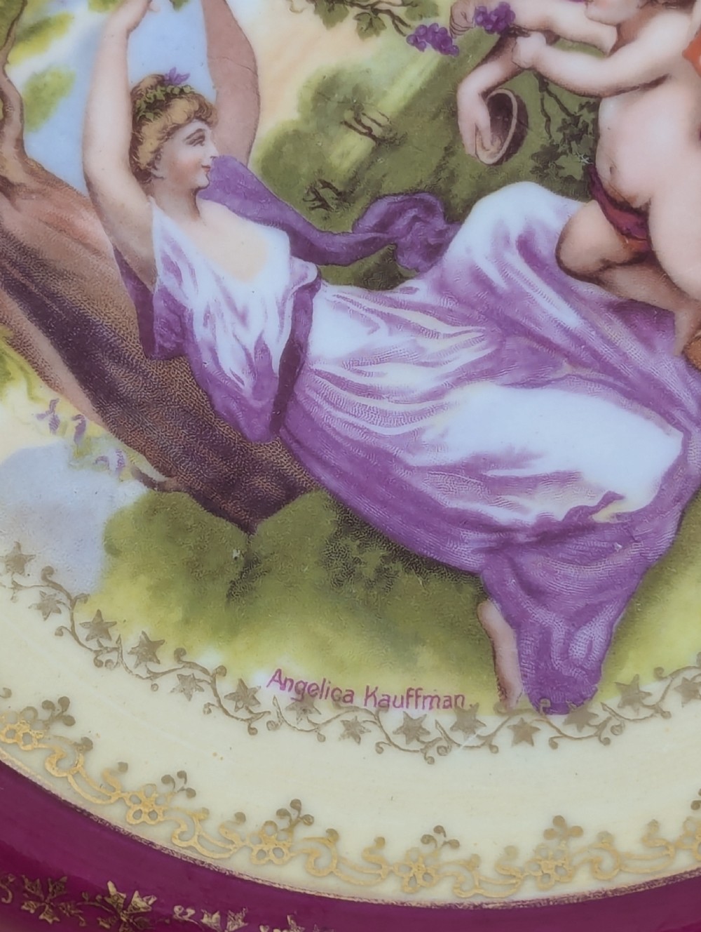 Antique Porcelain  Plate, Beyer and Bock, Volkstedt - Rudolstadt, c.1905. View IX