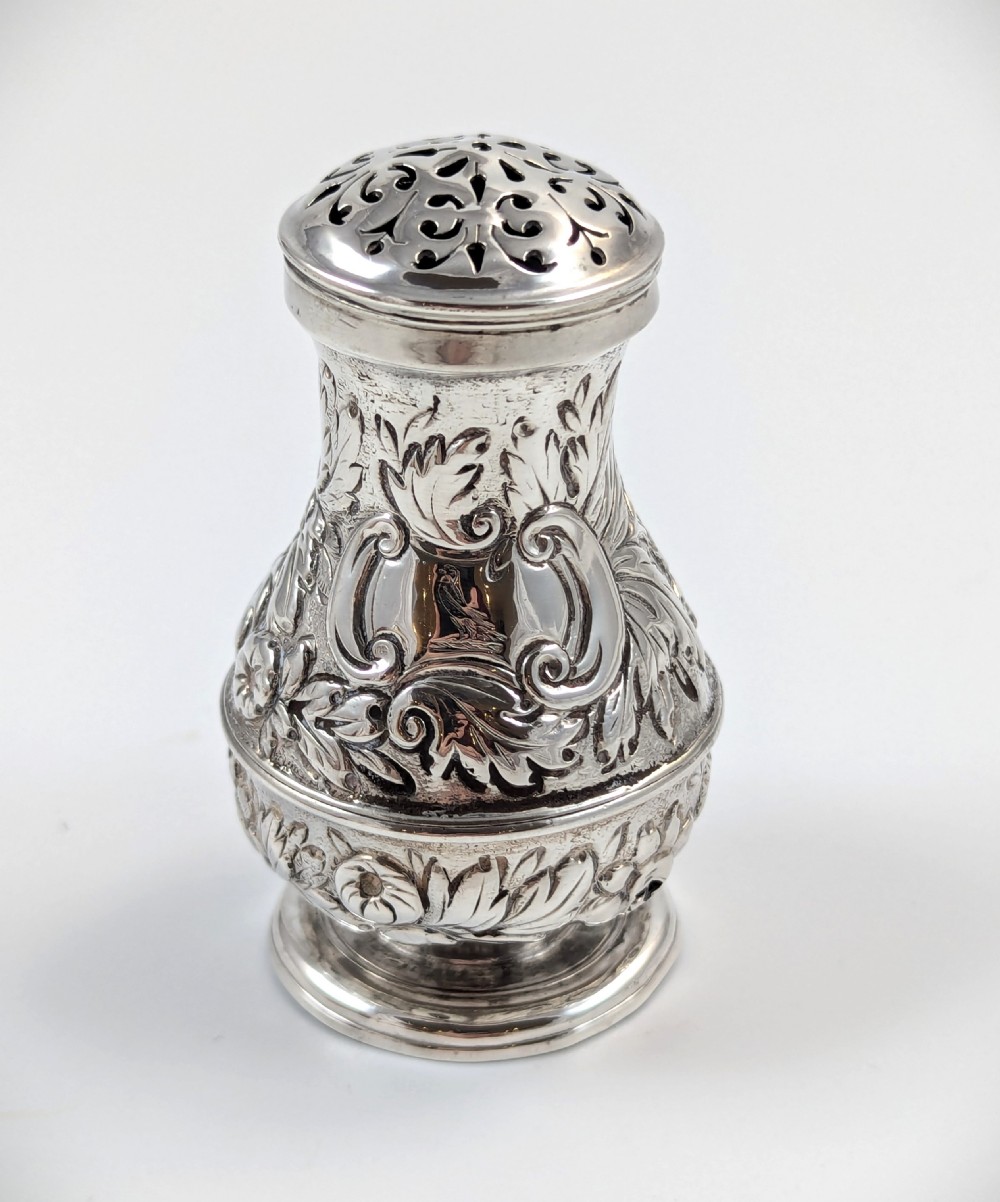 Antique Silver Sugar Caster, George II, 1738 – Very Rare