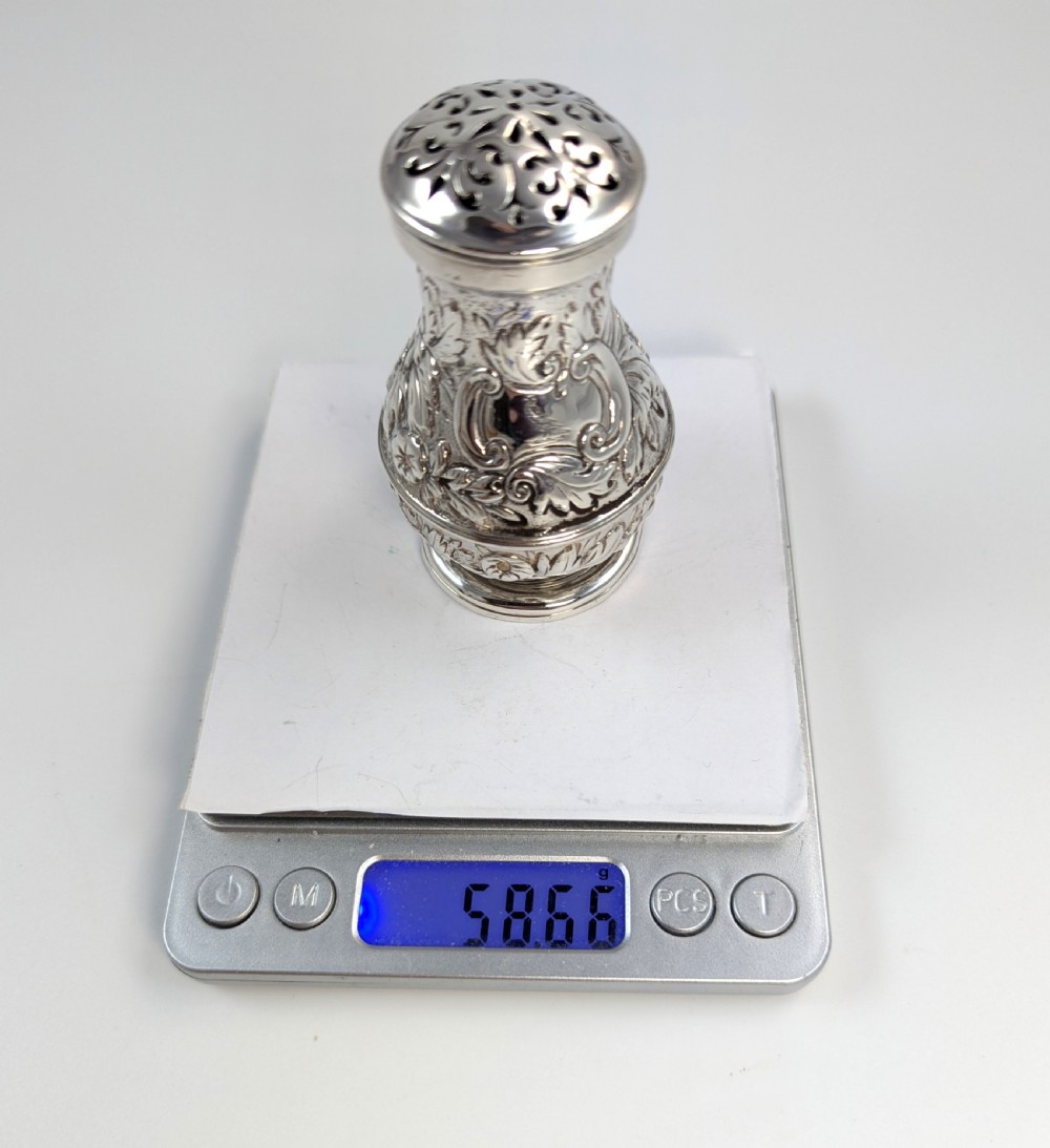 Antique Silver Sugar Caster, George II, 1738 – Very Rare View XIII