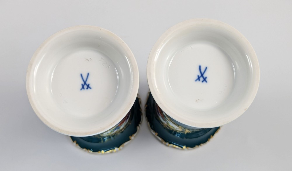 Antique Meissen  Porcelain Spill Vases, 19th . View VII