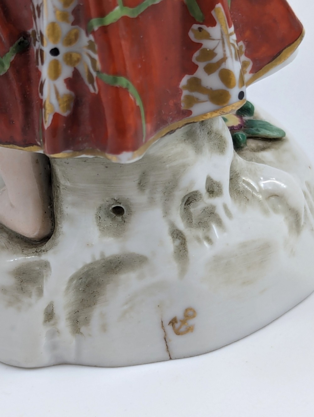 A pair of 19th-century Samson polychrome porcelain figurines depicting allegorical seasonal figures on naturalistic bases. View XII