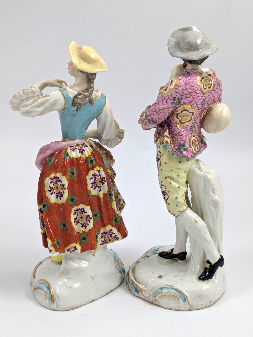 Antique Chelsea Porcelain Figurines, c. 1760 View III