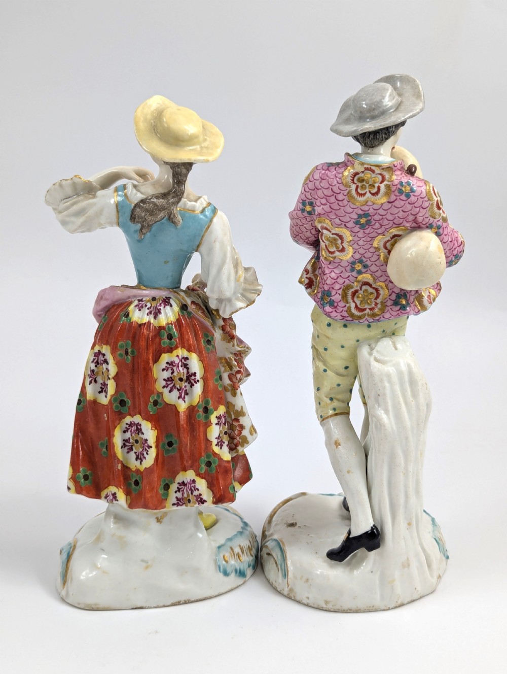 Antique Chelsea Porcelain Figurines, c. 1760 View IV