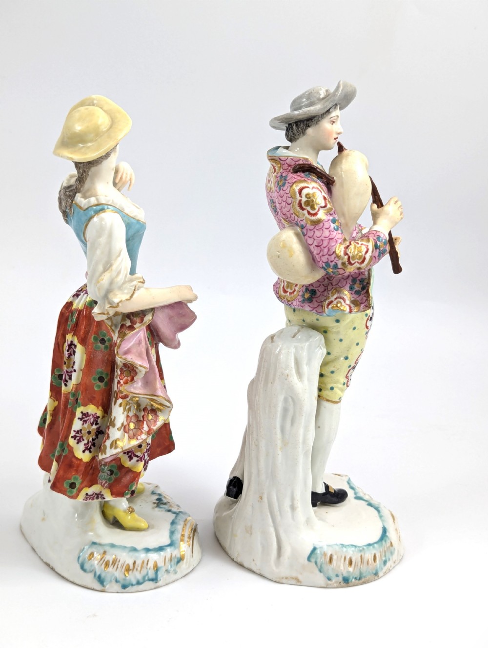 Antique Chelsea Porcelain Figurines, c. 1760 View V