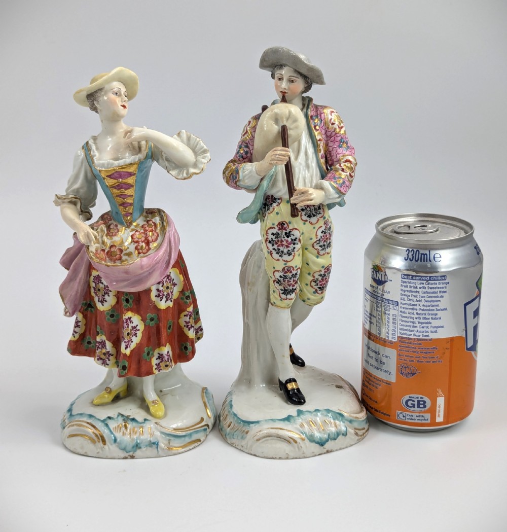 Antique Chelsea Porcelain Figurines, c. 1760 View VIII