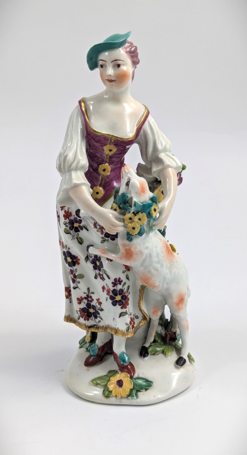 Derby, Porcelain Figurine of Shepherdess, c. 1760
