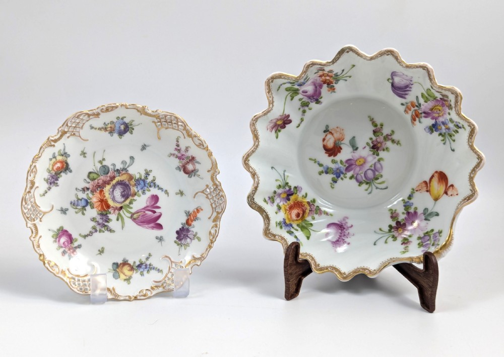 Helena Wolfsohn Porcelain Bowls/Plates, Dresden, c. 1886.