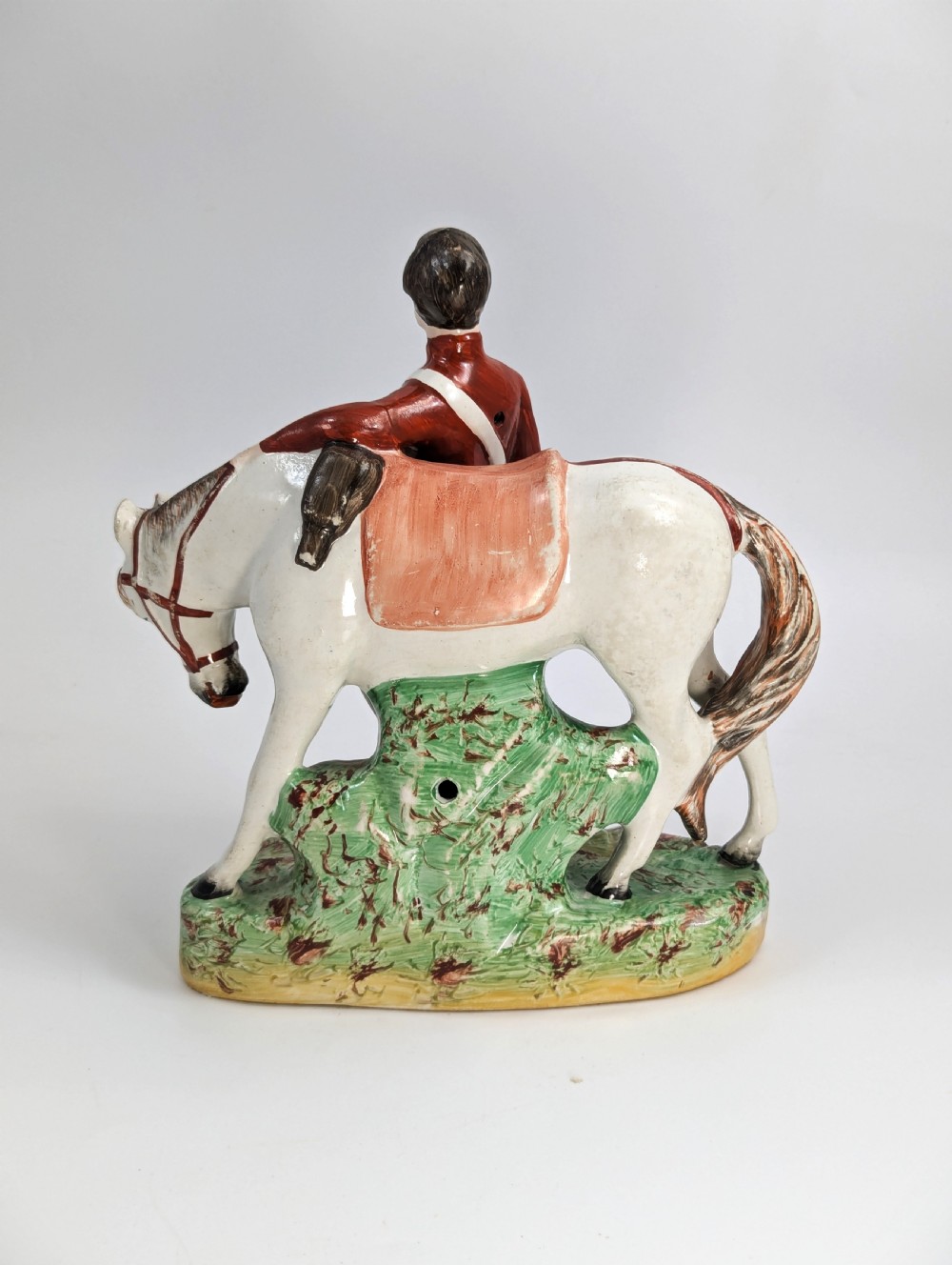 Staffordshire pottery figurine of General Napier with horse, likely Thomas Parr, c. 1860, antique English military figure View IV