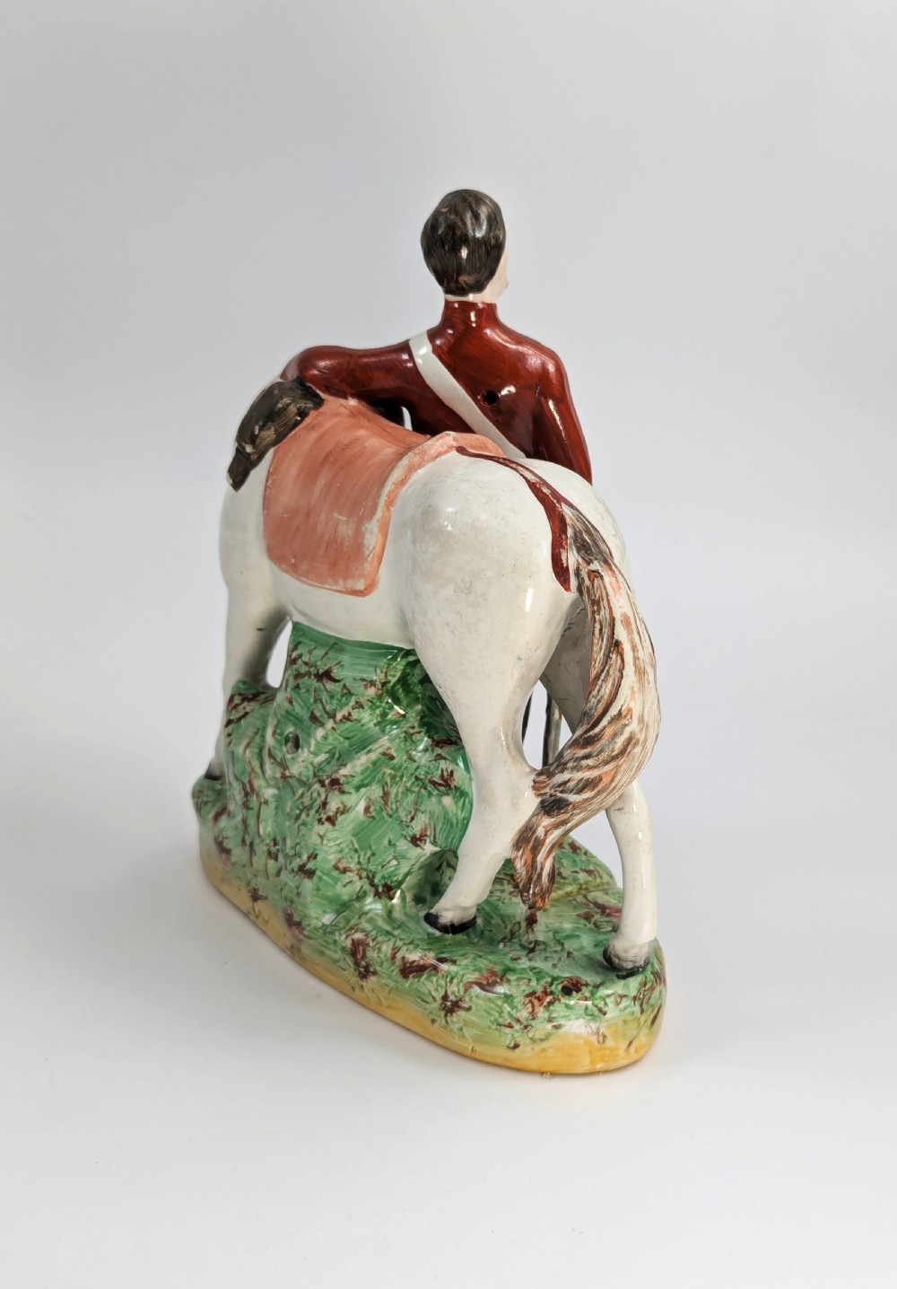 Staffordshire pottery figurine of General Napier with horse, likely Thomas Parr, c. 1860, antique English military figure View V