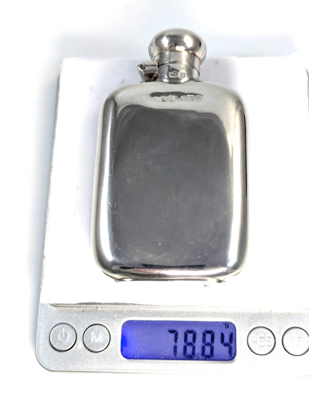 Sterling Silver Miniature Whisky Hip Flask 60 ml / 2 oz View XIII