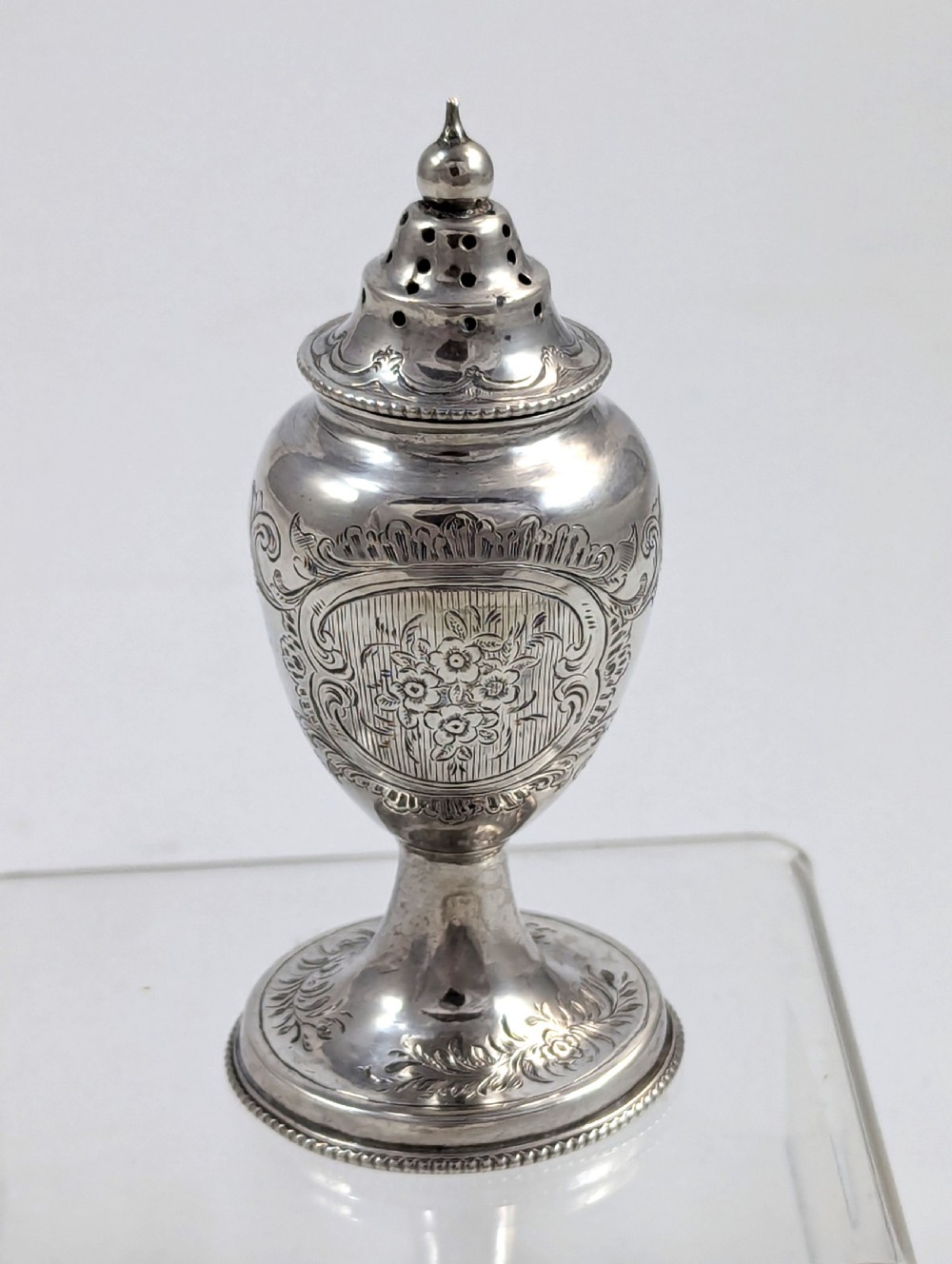 Victorian Silver Sugar Shaker/Sifter, Birmingham, 1857
