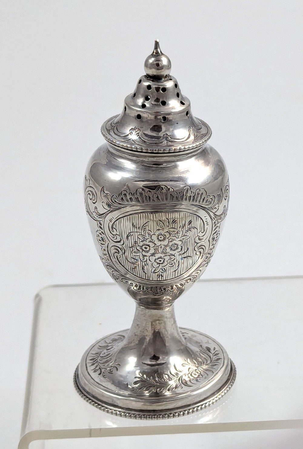 Victorian Silver Sugar Shaker/Sifter, Birmingham, 1857 View V