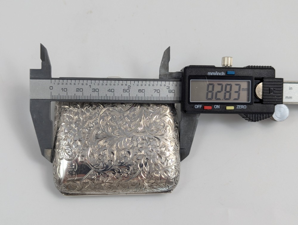 Sterling Silver Cigarettes Case, Birmingham, 1930. View IX